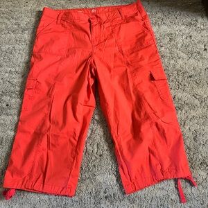 St. John's Bay Red Crop Pants women minimalist pocket